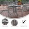 Flash Furniture Bellamy 31.5'' Silver Round Tempered Glass Metal Table TLH-070-2-SV-GG - alternate 9